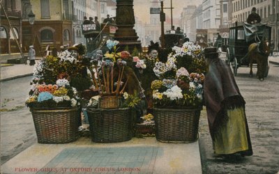 Flower Girls at Oxford Circus, London by English Photographer