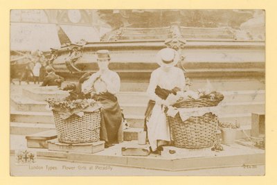 Flower Girls at Piccadilly, London by English Photographer