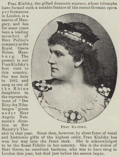 Frau Klafsky by English Photographer