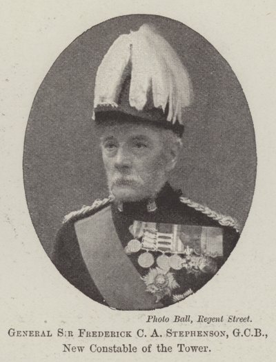 General Sir Frederick C A Stephenson, GCB, New Constable of the Tower by English Photographer