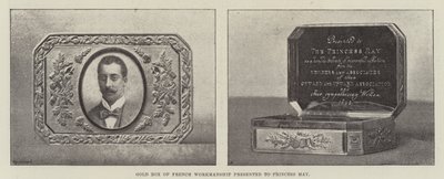 Gold Box of French Workmanship presented to Princess May by English Photographer