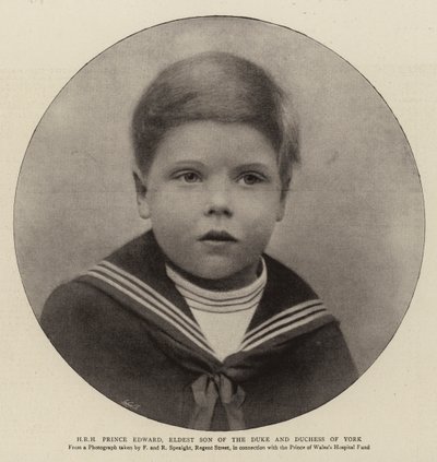 H R H Prince Edward, Eldest Son of the Duke and Duchess of York by English Photographer