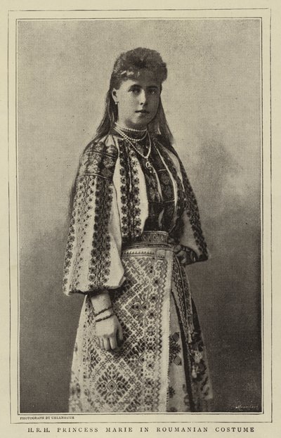 H.R.H. Princess Marie in Roumanian Costume by English Photographer