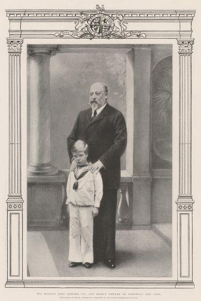 His Majesty King Edward VII and Prince Edward of Cornwall and York by English Photographer