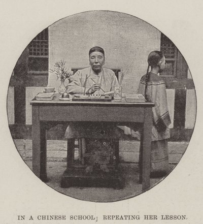 In a Chinese School, repeating her Lesson by English Photographer