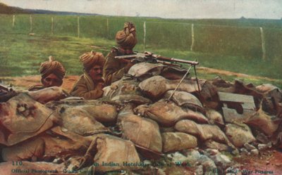 Indian Hotchkiss gun crew on the Western Front, World War I by English Photographer