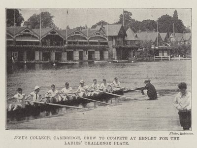 Jesus College, Cambridge, Crew to Compete at Henley for the Ladies Challenge Plate by English Photographer