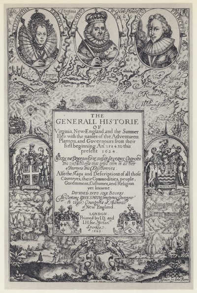 John Smith, The Generall Historie of Virginia, J Dawson for M Sparkes 1624 by English Photographer