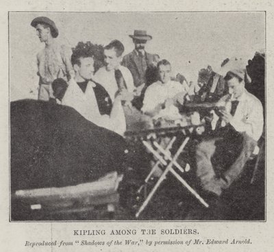 Kipling among the Soldiers by English Photographer