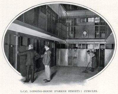 L.C.C. Lodging-House (Parker Street): Cubicles by English Photographer