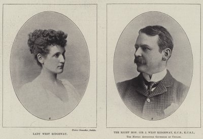 Lady West Ridgeway and the Right Honourable Sir Joseph West Ridgeway by English Photographer