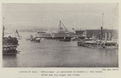 Launch of HMS Implacable at Devonport on 11 March by English Photographer