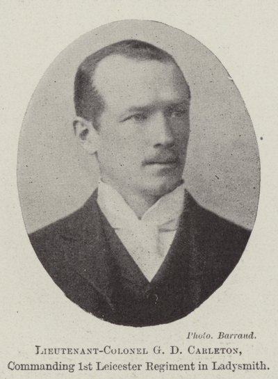 Lieutenant-Colonel G D Carleton, commanding 1st Leicester Regiment in Ladysmith by English Photographer