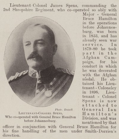 Lieutenant-Colonel Spens, who co-operated with General Bruce Hamilton before Johannesburg by English Photographer