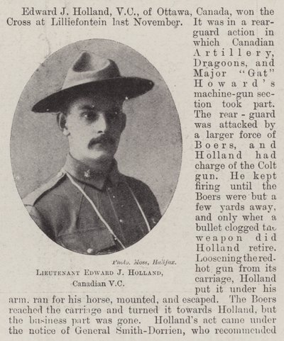 Lieutenant Edward J Holland, Canadian VC by English Photographer
