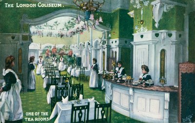London Coliseum, One of the Tea Rooms by English Photographer