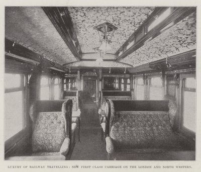 Luxury of Railway Travelling, New First Class Carriage on the London and North Western by English Photographer