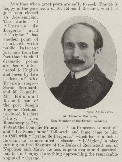 M Edmond Rostand, New Member of the French Academy by English Photographer
