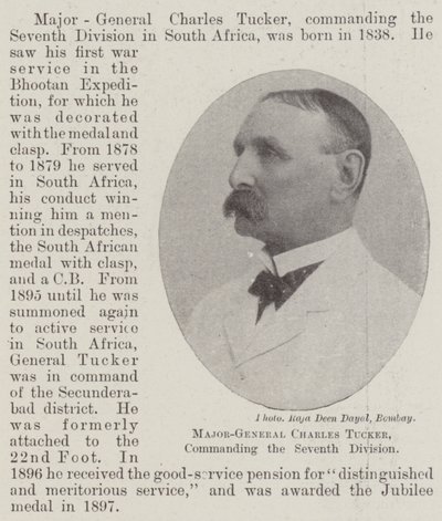 Major-General Charles Tucker, commanding the Seventh Division by English Photographer