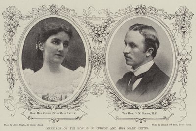 Marriage of the Honourable G N Curzon and Miss Mary Leiter by English Photographer