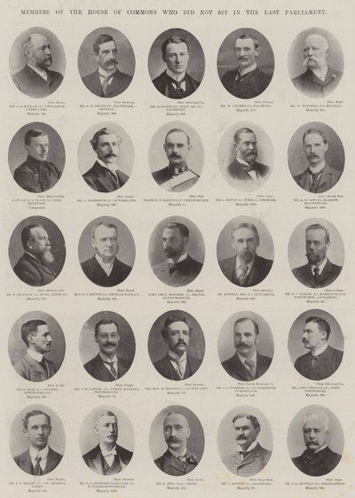 Members of the House of Commons Who Did Not Sit in the Last Parliament by English Photographer
