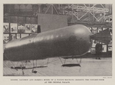 Messers Gaudron and Barths Model of a Flying-Machine crossing the Concert-Room at the Crystal Palace by English Photographer