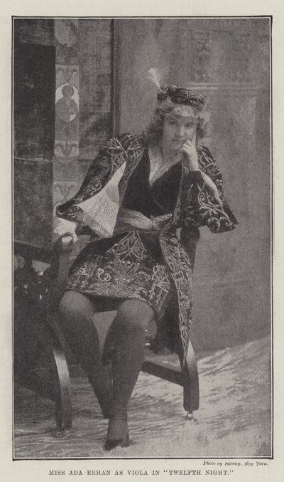 Miss Ada Rehan as Viola in Twelfth Night by English Photographer