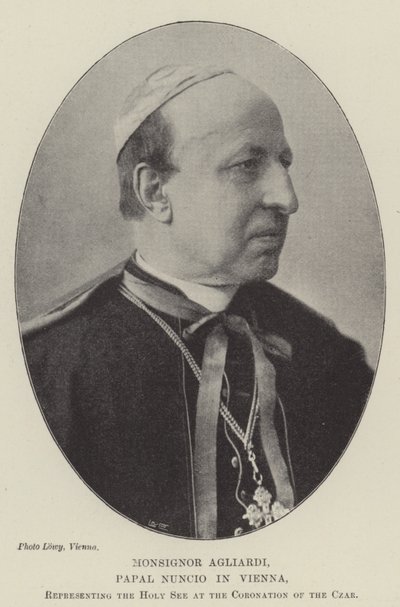 Monsignor Agliardi, Papal Nuncio in Vienna, representing the Holy See at the Coronation of the Czar by English Photographer