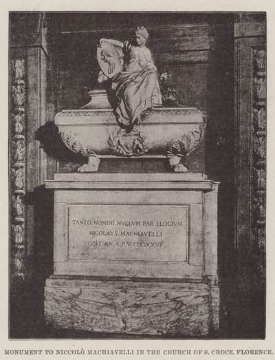 Monument to Niccolò Machiavelli in the Church of Santa Croce, Florence by English Photographer