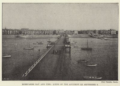 Morecambe Bay and Pier, Scene of the Accident on 9 September by English Photographer