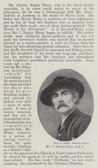 Mr C Napier Hemy, ARA by English Photographer