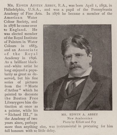 Mr Edwin A Abbey by English Photographer