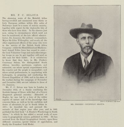Mr Frederic Courtenay Selous by English Photographer