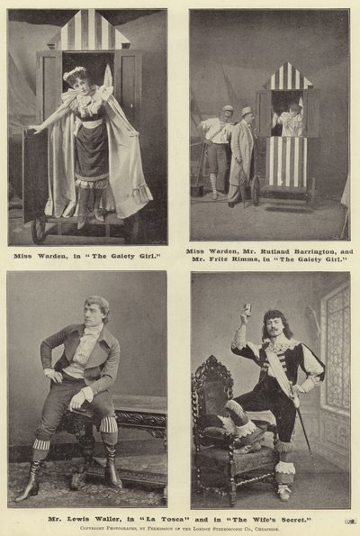 Mr Lewis Waller in La Tosca and in The Wife