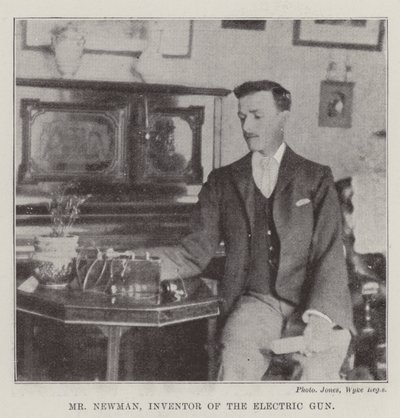 Mr Newman, Inventor of the Electric Gun by English Photographer