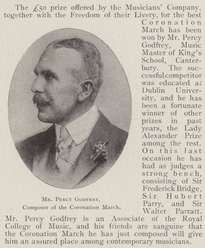Mr Percy Godfrey, Composer of the Coronation March by English Photographer