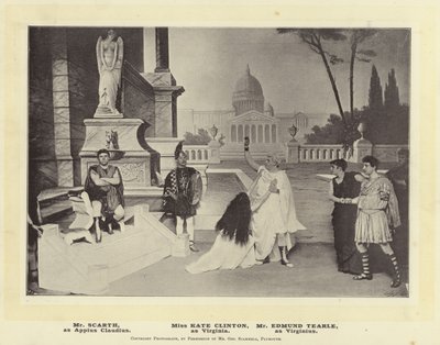 Mr Scarth as Appius Claudius, Miss Kate Clinton as Virginia, Mr Edmund Tearle as Virginius by English Photographer
