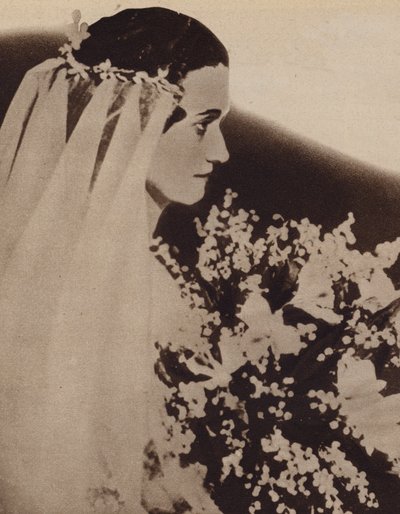 Mrs Simpson at the time of her first marriage in 1916 to Lieut Winfield Spencer of the US Air Force by English Photographer
