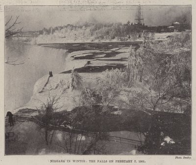 Niagara in Winter, the Falls on 7 February 1901 by English Photographer