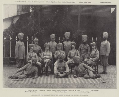 Officers of the Regiment Recently Raised in India for Service in Uganda by English Photographer