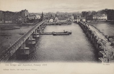 Old Bridge and Aqueduct, Putney, 1878 by English Photographer