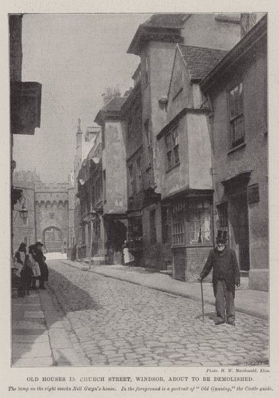 Old Houses in Church Street, Windsor, about to be demolished by English Photographer
