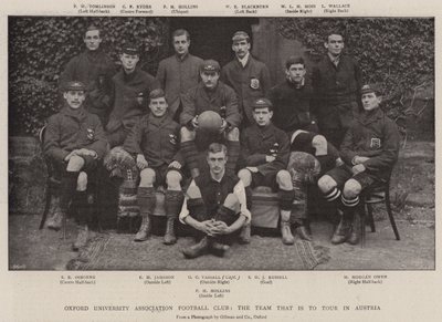 Oxford University Association Football Club, the Team that is to Tour in Austria by English Photographer