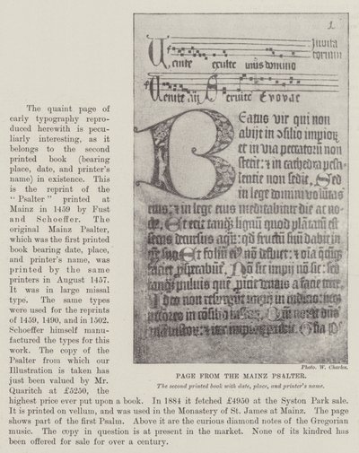 Page from the Mainz Psalter by English Photographer