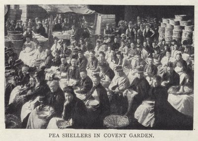 Pea Shellers in Covent Garden, London by English Photographer