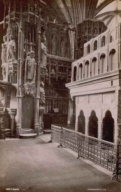 Postcard with an image of the interior of the Henry V Chantry in Westminster Abbey by English Photographer