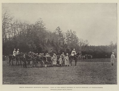 Prince Bismarcks Eightieth Birthday, Visit of the German Emperor to Prince Bismarck at Friedrichsruh by English Photographer