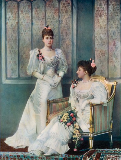 Princess Victoria of Wales and Princess Charles of Denmark by English Photographer