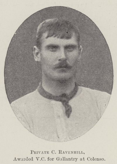 Private C Ravenhill, awarded VC for Gallantry at Colenso by English Photographer