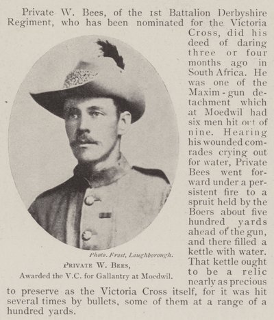 Private W Bees, awarded the VC for Gallantry at Moedwil by English Photographer